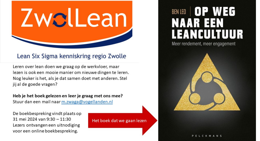 ZwolLean leesclub: Op weg naar een Leancultuur van Ben Leo (ONLINE)